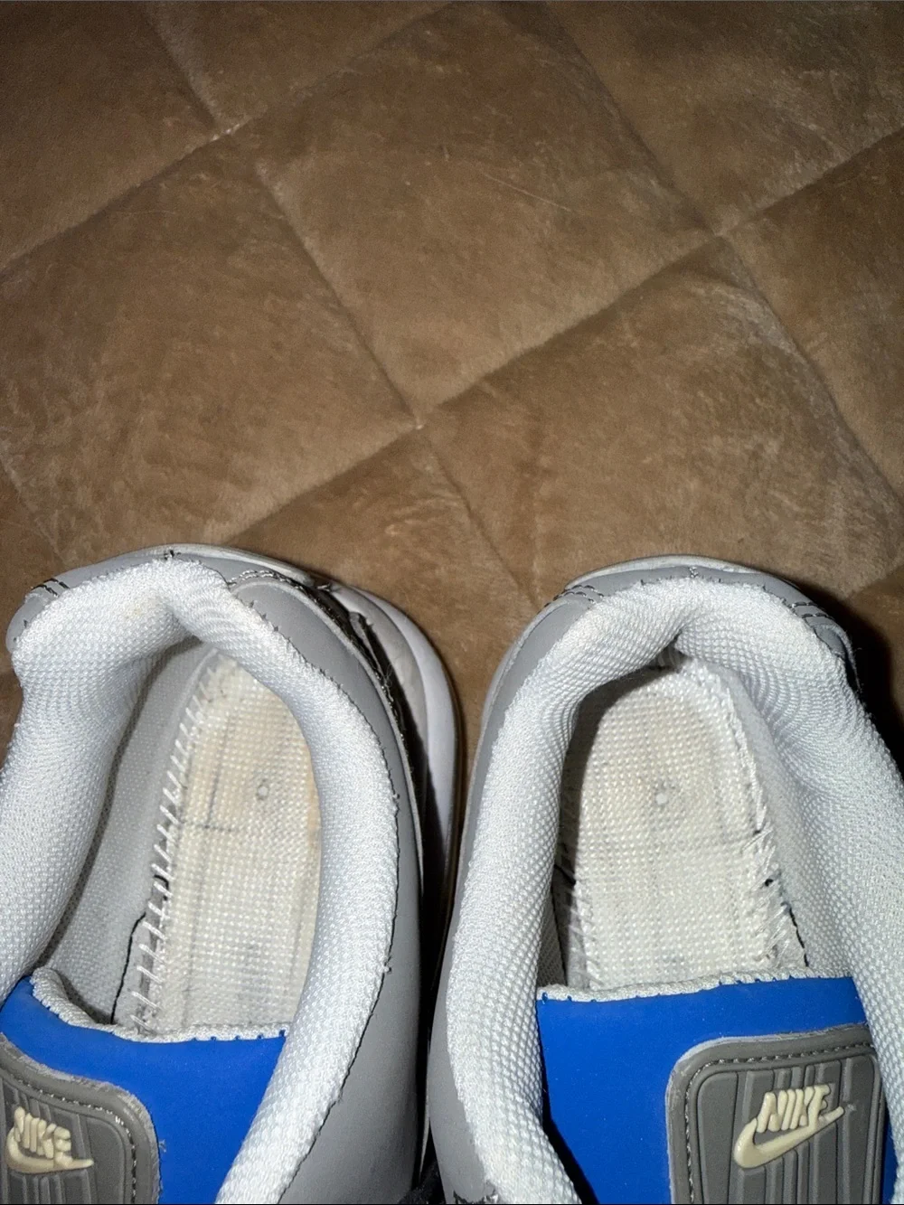 Nike Men's Grey and Blue Air Max Sneakers